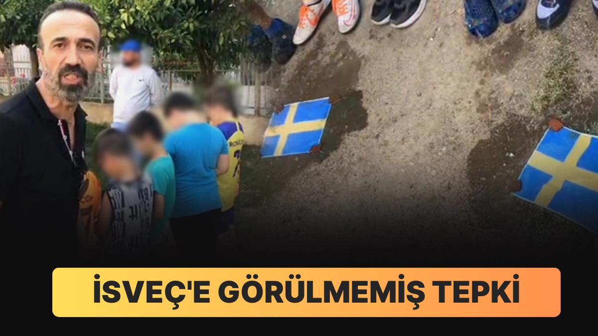 İsveç’e Görülmemiş Reaksiyon: Çocuklar Bayrağın Üzerine Tuvaletini Yaptı