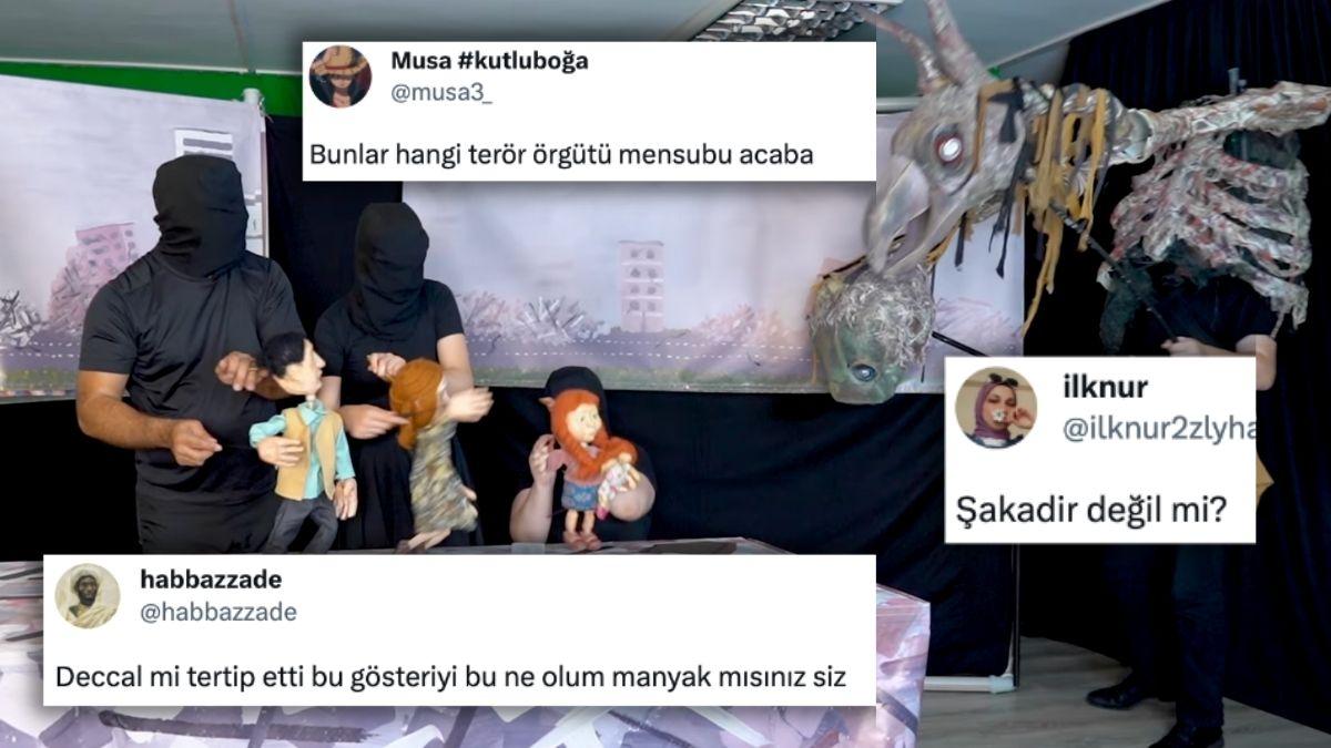 Sarsıntı Bölgesinde Çocuklar İçin Oynatılan Garip Kukla Gösterisi Toplumsal Medyada Reaksiyon Çekti!