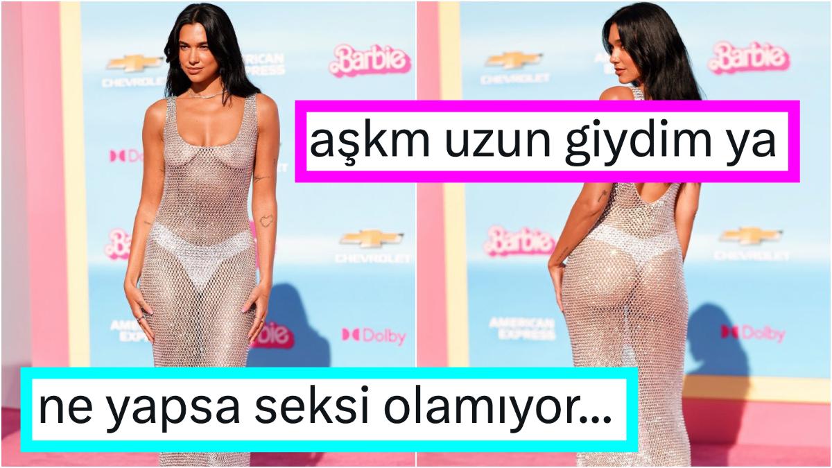 Dua Lipa'nın 'Barbie' Sinemasının Galasında Giydiği Transparan Elbise İnsanları İkiye Böldü!