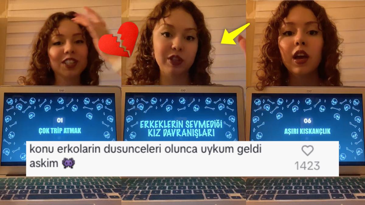 Erkeklerin Sevmediği Kız Davranışlarını Sunum Formunda Açıklayan TikTok Kullanıcısı: 'Erkolar Kapatılsın'