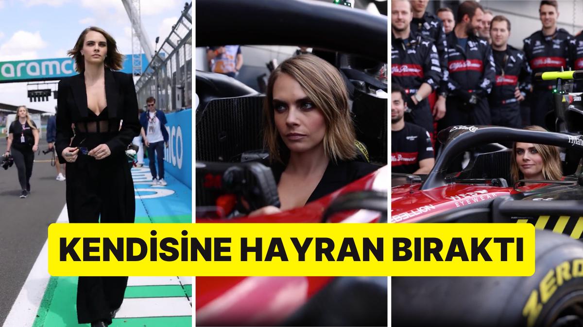 Formula 1 Ekibi Alfa Romeo ile Bir Gün Geçiren Cara Delevingne Hayranlarını Büyüledi