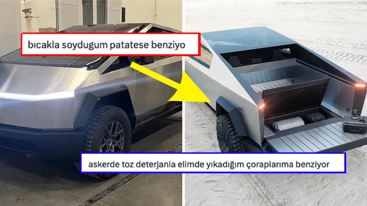 Üretime Başlayan Birinci Tesla Cybertruck'ın Uzaydan Gelmiş Üzere Görünen Tuhaf Dizaynına Gelen Komik Cevaplar