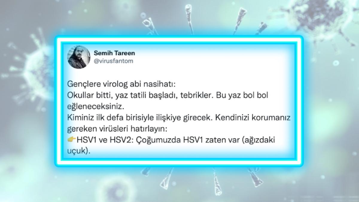 Virolog'tan Gençlere Nasihat! Cinsel Temasla Bulaşan Virüslere Karşı Bilgilendirici Paylaşım