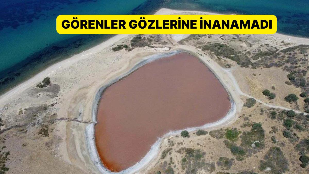 Bu da Oldu: Gölün Rengi Pembeye Döndü