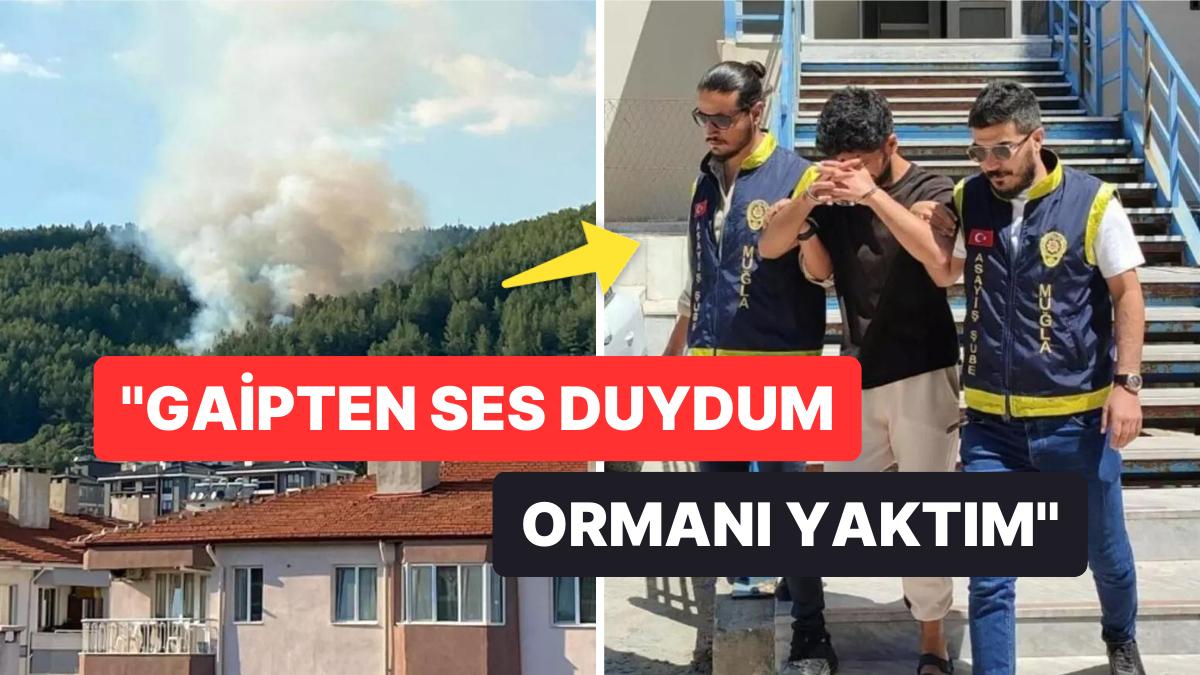 Menteşe'de Yangın Çıkaran Şahsın Tabiri Ortaya Çıktı: ''Muğla'da Büyü Var'' Dedi!