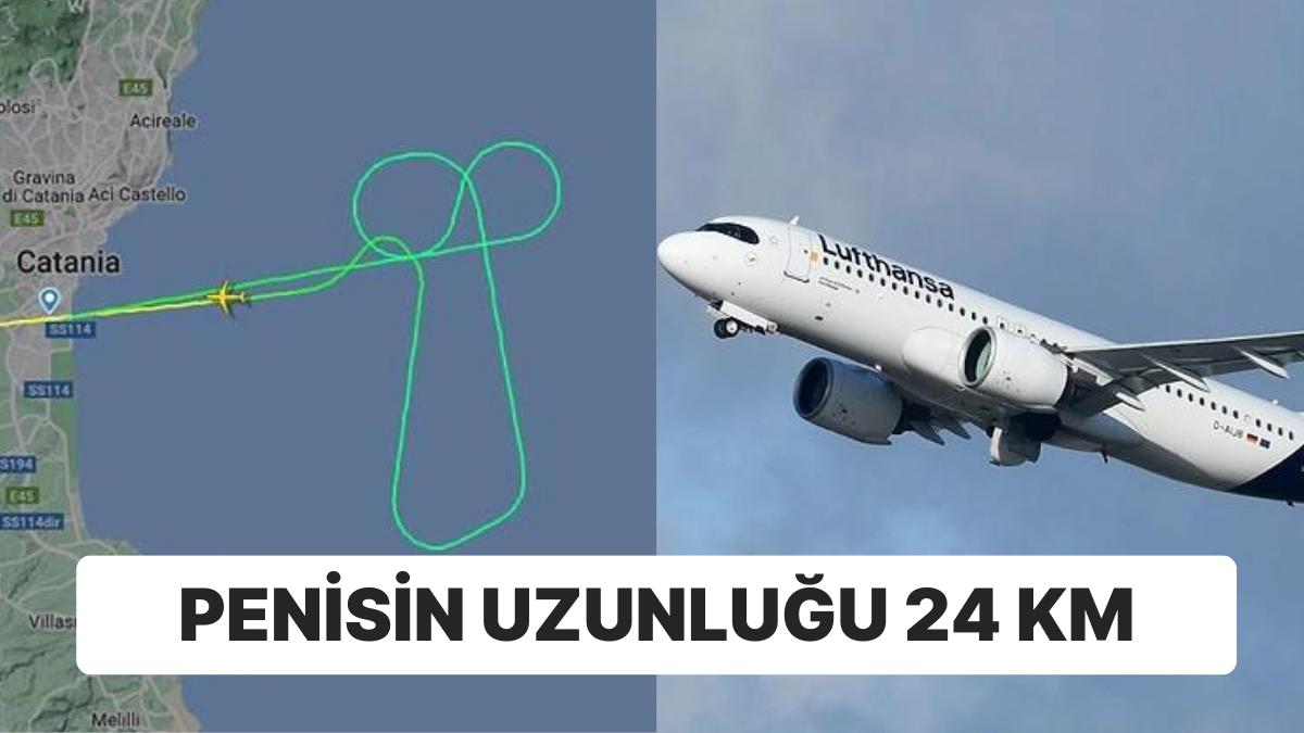 Uçağın Rotası Değiştirilince Gökyüzüne Penis Çizen Pilot Dünya Gündeminde