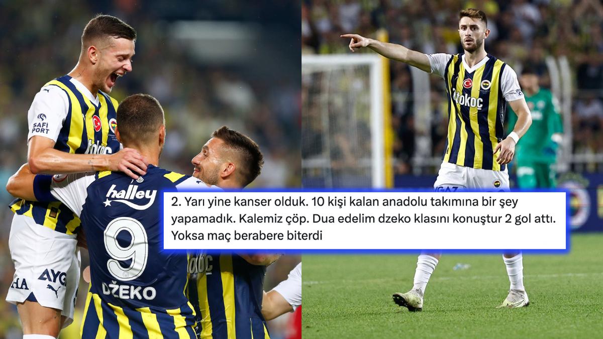 10 Kişi Kalan Gaziantep FK'yı 2-1'lik Skorla Mağlup Eden Fenerbahçe'ye Gelen Reaksiyonlar