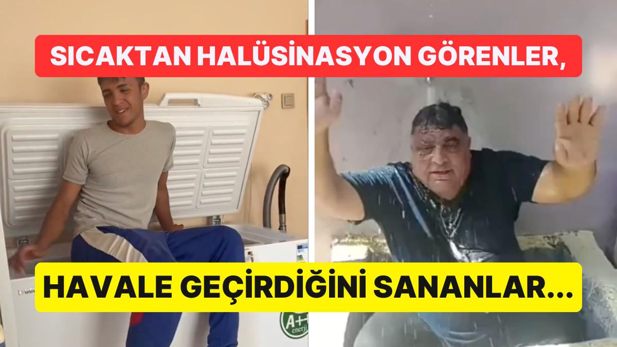 Çok Sıcaklardan Bunalan Vatandaşların Adeta Tarihe Not Olarak Düşecek TikTok Paylaşımları